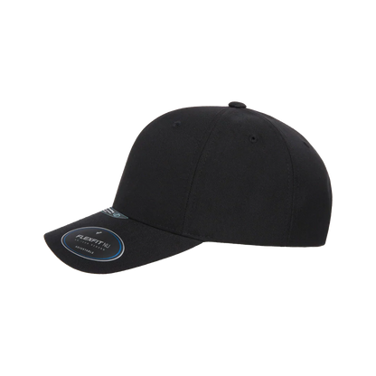Flexfit NU Adjustable Cap, 6-Panel, Mid Profile, Structured, Black