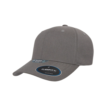 Flexfit NU Adjustable Cap, 6-Panel, Mid Profile, Structured, Black