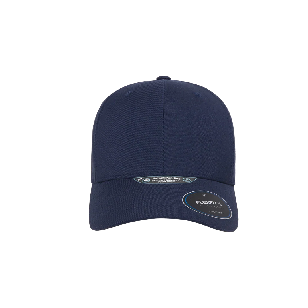 Flexfit NU Adjustable Cap, 6-Panel, Mid Profile, Structured, Black