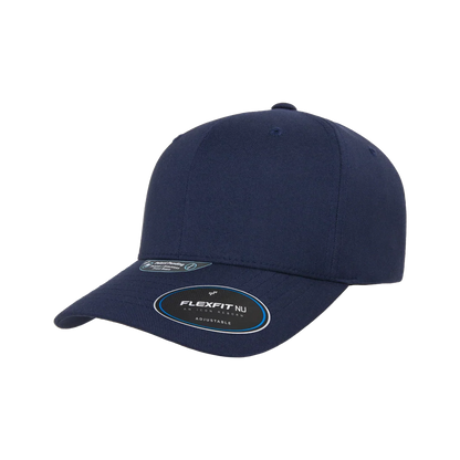 Flexfit NU Adjustable Cap, 6-Panel, Mid Profile, Structured, Black