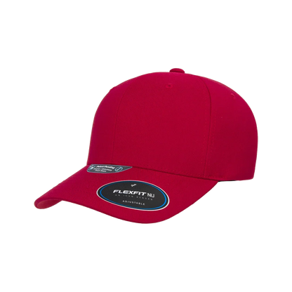 Flexfit NU Adjustable Cap, 6-Panel, Mid Profile, Structured, Black