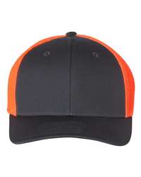 Richardson 110 R-Flex Trucker Cap, Mid Profile Foam Hat, Mesh Back