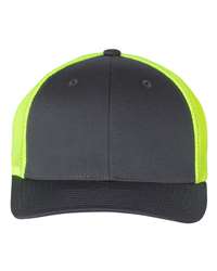 Richardson 110 R-Flex Trucker Cap, Mid Profile Foam Hat, Mesh Back