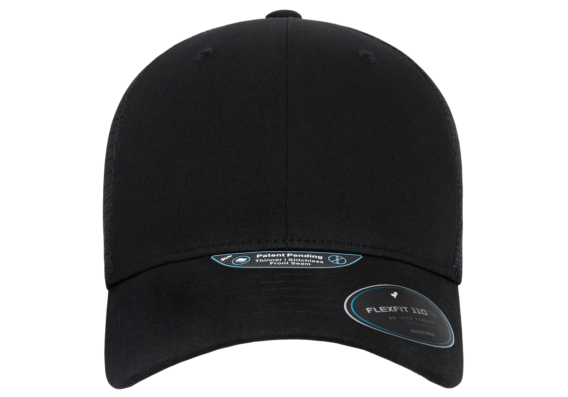 Flexfit 110 NU Mesh Cap, Black | 110MNU-BK-ONE