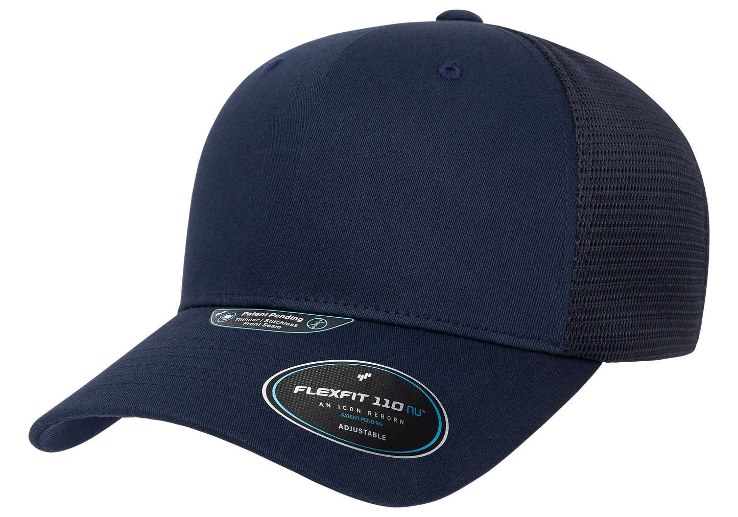 Flexfit 110 NU Mesh Cap, Black | 110MNU-BK-ONE