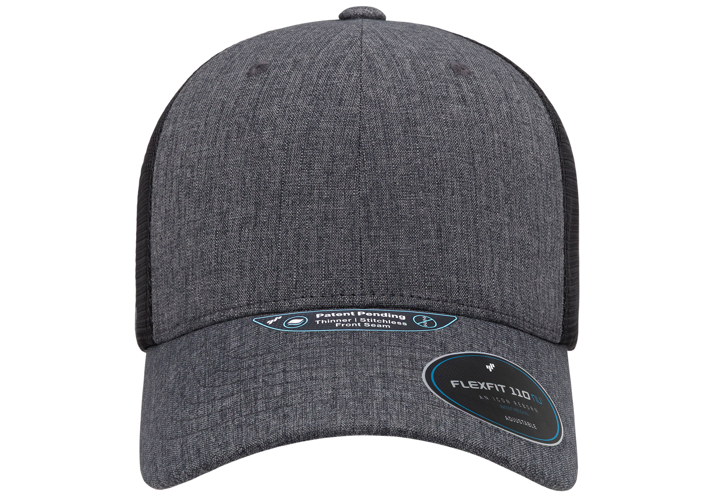 Flexfit 110 NU 2-Tone Mesh Cap, Charcoal/Black | 110MTNU-CHBK-ONE