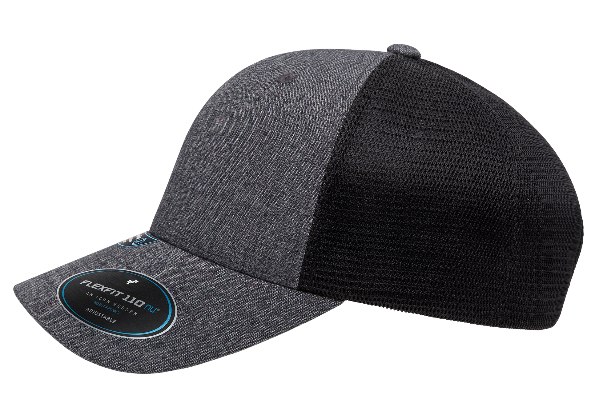 Flexfit 110 NU 2-Tone Mesh Cap, Charcoal/Black | 110MTNU-CHBK-ONE