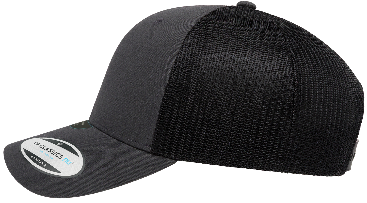 Flexfit YP Classics NU 2-Tone Trucker Cap, Charcoal/Black