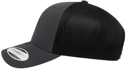 Flexfit YP Classics NU 2-Tone Trucker Cap, Charcoal/Black