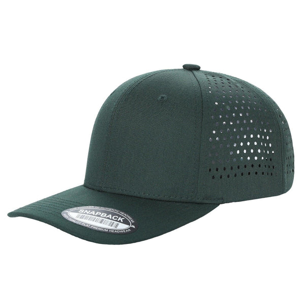 Premium 6-Panel Laser Vented Cap - 6LASER-D.GREEN