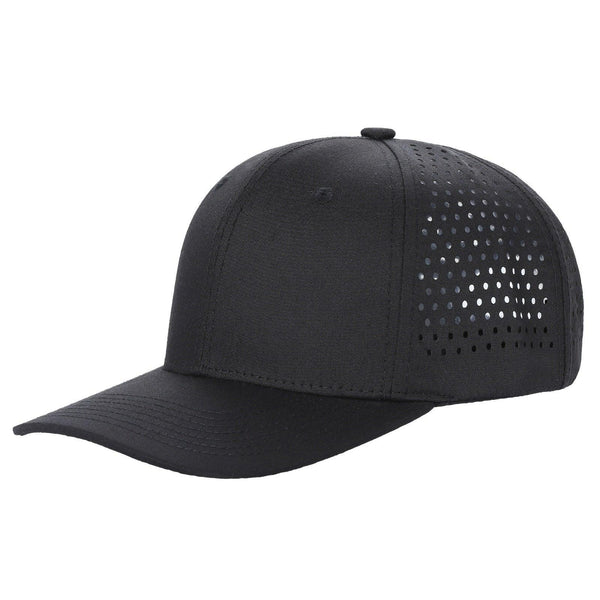Premium 6-Panel Laser Vented Cap - 6LASER-BLK