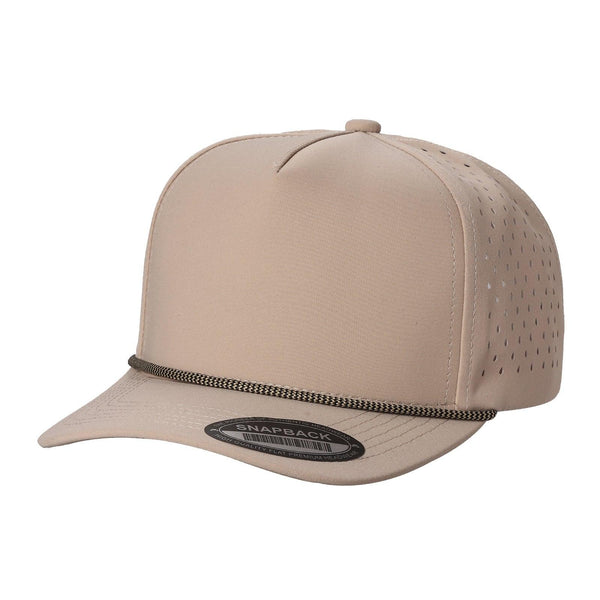 5TCP 5-Panel Waterproof Rope Cap – Durable Outdoor Snapback - KHI