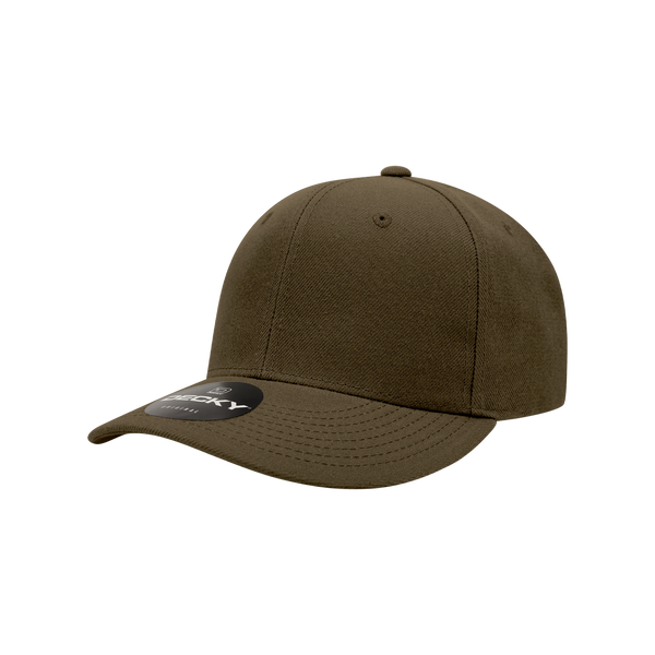 Decky-7001-Youth 6 Panel Mid Profile Structured Acrylic/Polyester Cap - Brown