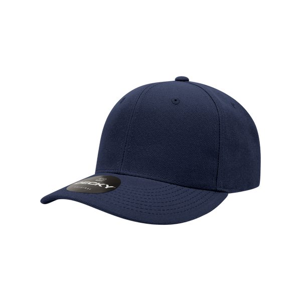 Decky-7001-Youth 6 Panel Mid Profile Structured Acrylic/Polyester Cap - Navy
