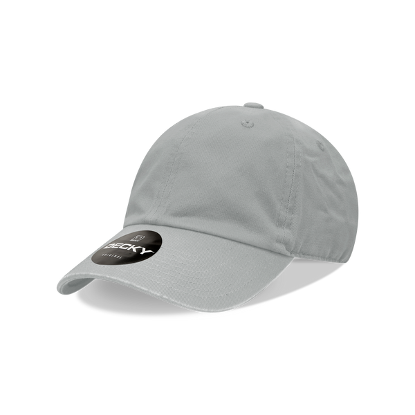 Decky-7005-Youth 6 Panel Low Profile Relaxed Cotton Cap - Gray