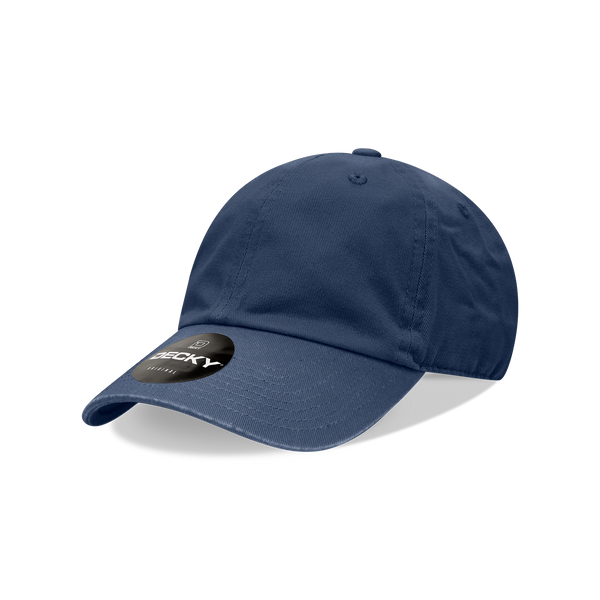 Decky-7005-Youth 6 Panel Low Profile Relaxed Cotton Cap - Navy