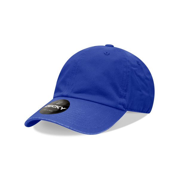 Decky-7005-Youth 6 Panel Low Profile Relaxed Cotton Cap - Royal