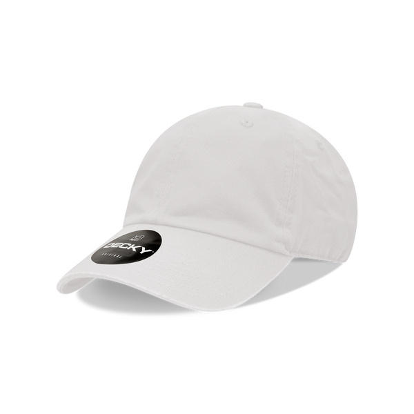 Decky-7005-Youth 6 Panel Low Profile Relaxed Cotton Cap - White