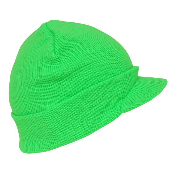 Neon HybriCap Beanie – Vibrant Winter Streetwear Hat - Green