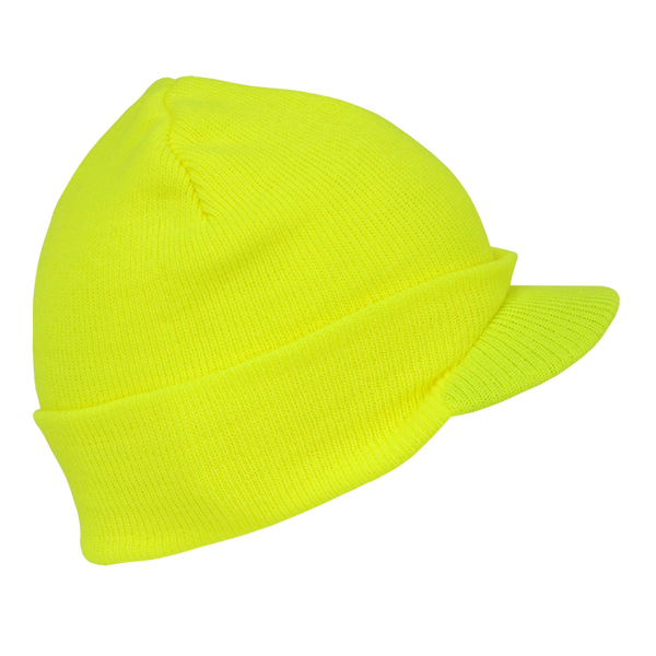 Neon HybriCap Beanie – Vibrant Winter Streetwear Hat - Yellow