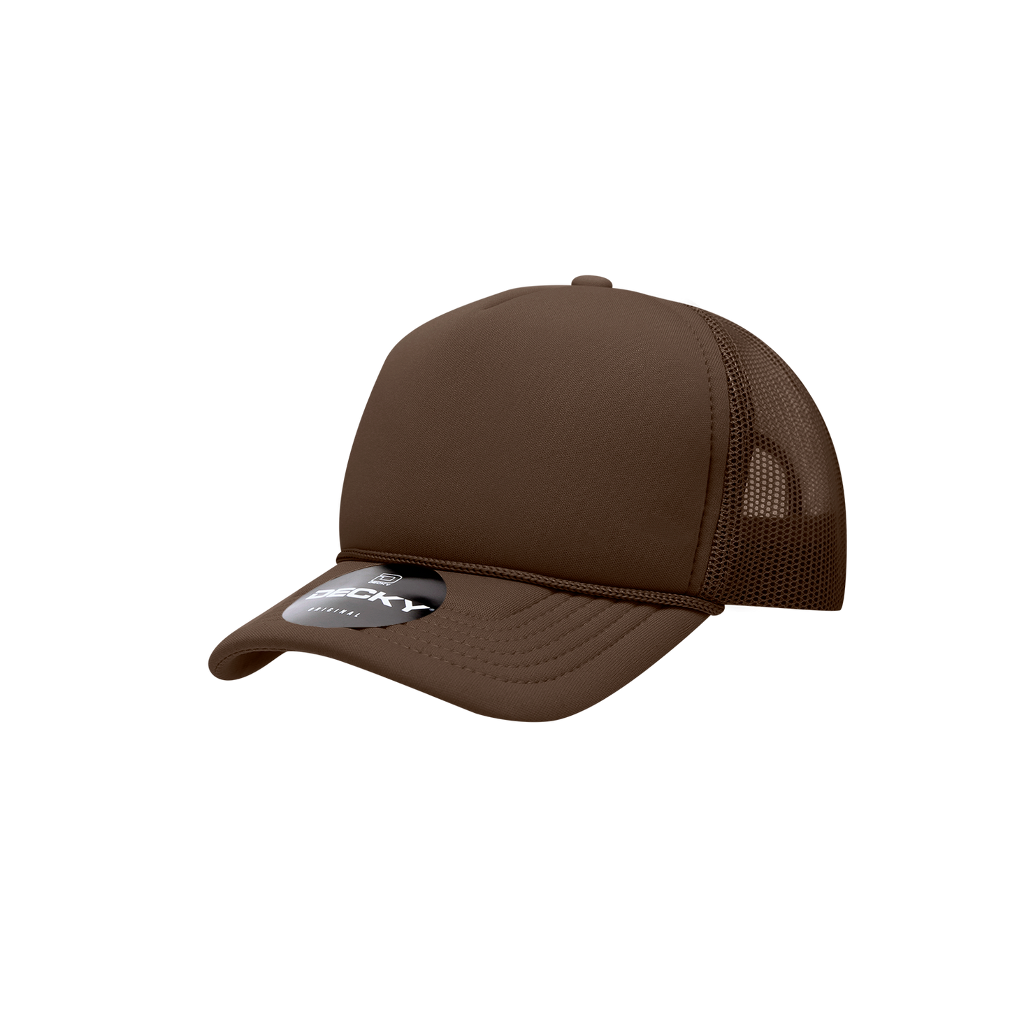 Decky-7010-Youth 5 Panel Mid Profile Structured Foam Trucker