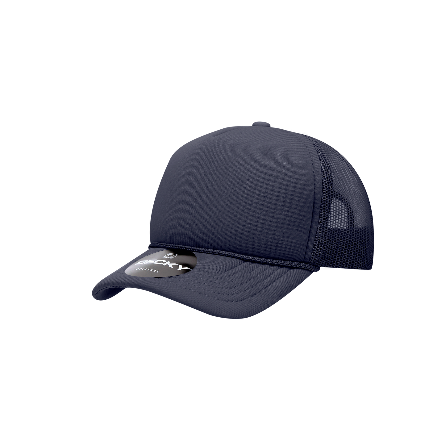Decky-7010-Youth 5 Panel Mid Profile Structured Foam Trucker