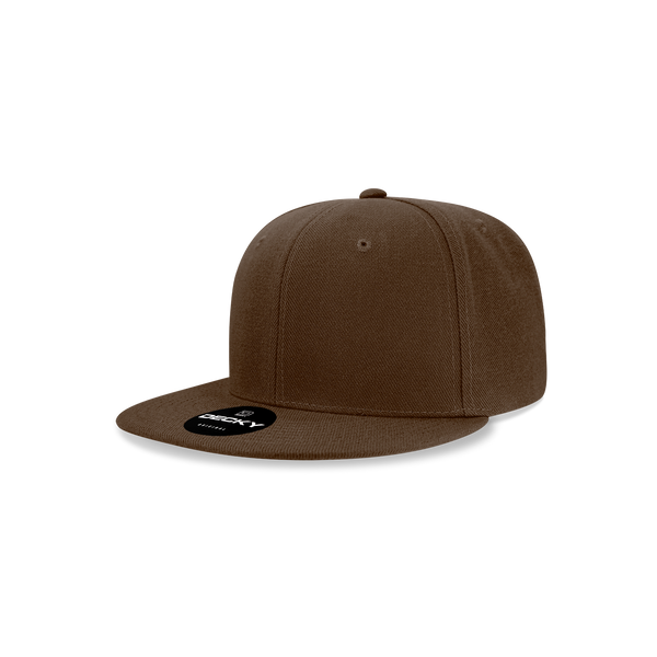 Decky-7011-Youth 6 Panel High Profile Structured Acrylic/Polyester Snapback - Brown