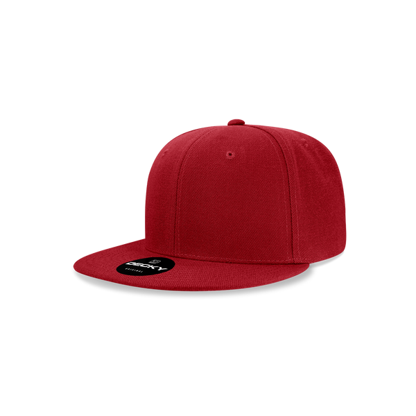 Decky-7011-Youth 6 Panel High Profile Structured Acrylic/Polyester Snapback - Cardinal
