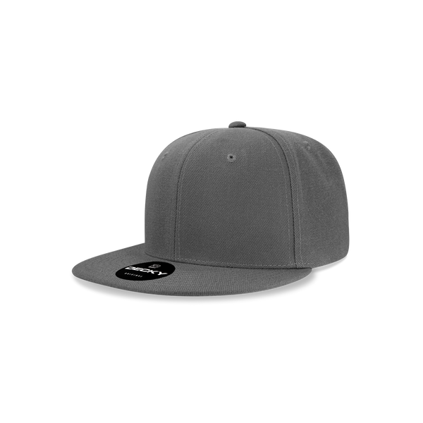 Decky-7011-Youth 6 Panel High Profile Structured Acrylic/Polyester Snapback - Charcoal