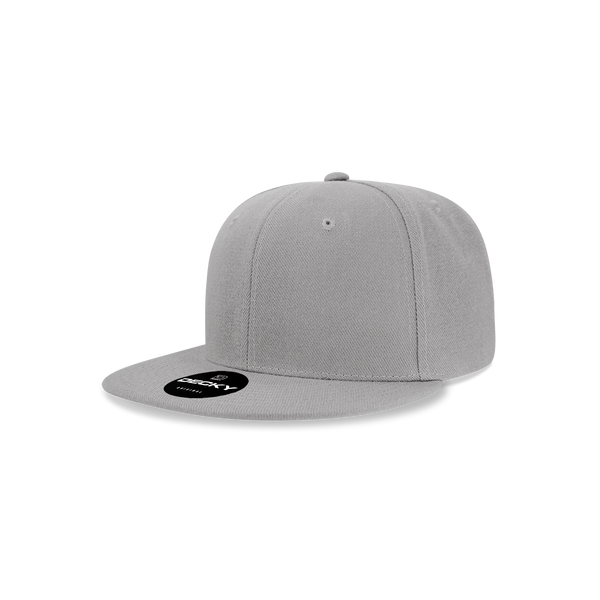 Decky-7011-Youth 6 Panel High Profile Structured Acrylic/Polyester Snapback - Gray