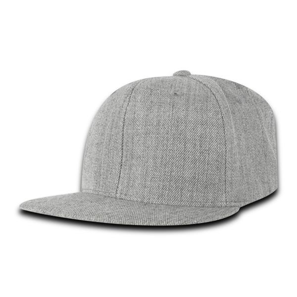 Decky-7011-Youth 6 Panel High Profile Structured Acrylic/Polyester Snapback - Heather Grey