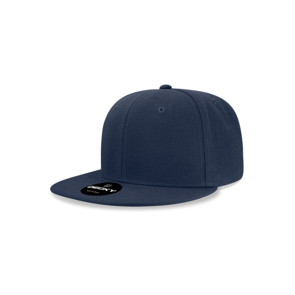 Decky-7011-Youth 6 Panel High Profile Structured Acrylic/Polyester Snapback - Navy