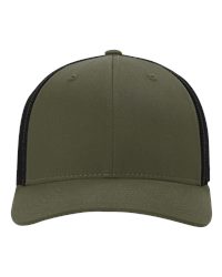 Richardson 110 R-Flex Trucker Cap, Mid Profile Foam Hat, Mesh Back