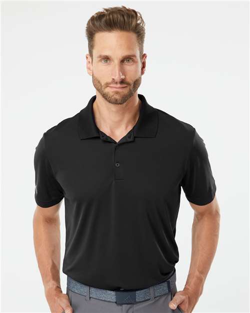 adidas A230 Men's Performance Polo - Black - OnModelFront