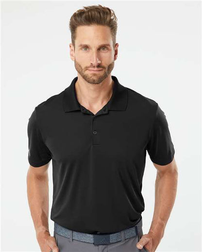 adidas A230 Men's Performance Polo - Black - OnModelFront
