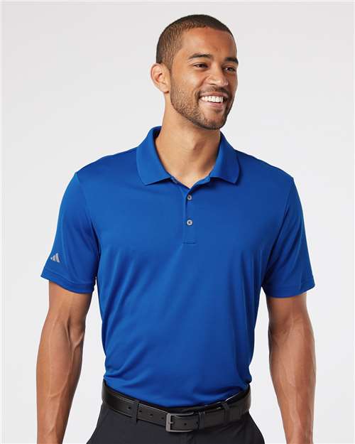 adidas A230 Men's Performance Polo - Collegiate Royal - OnModelFront