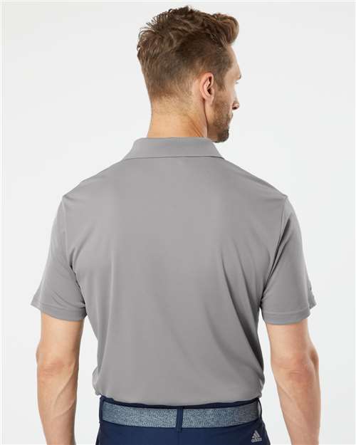 adidas A230 Men's Performance Polo - Grey Three - OnModelBack
