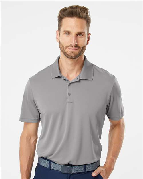 adidas A230 Men's Performance Polo - Grey Three - OnModelFront