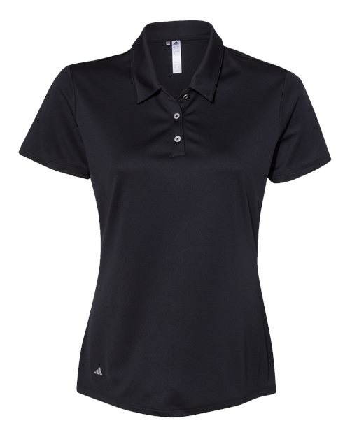 adidas A231 Women's Performance Polo - Black - Front