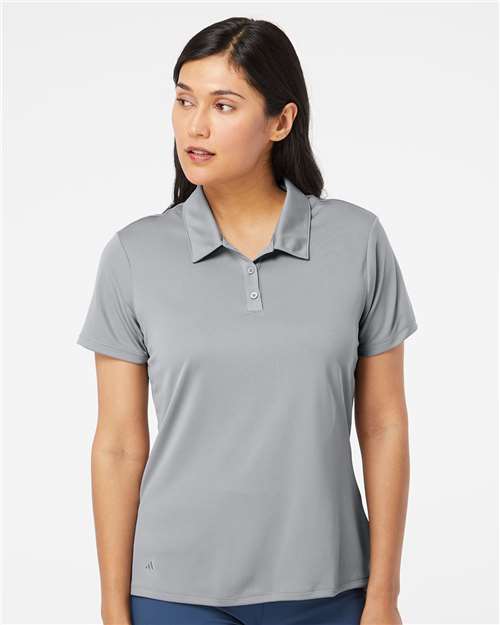 adidas A231 Women's Performance Polo - Grey Three - OnModelFront