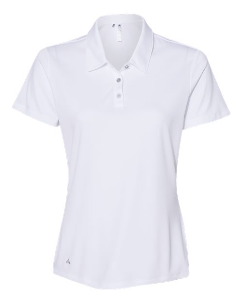 adidas A231 Women's Performance Polo - White - Front