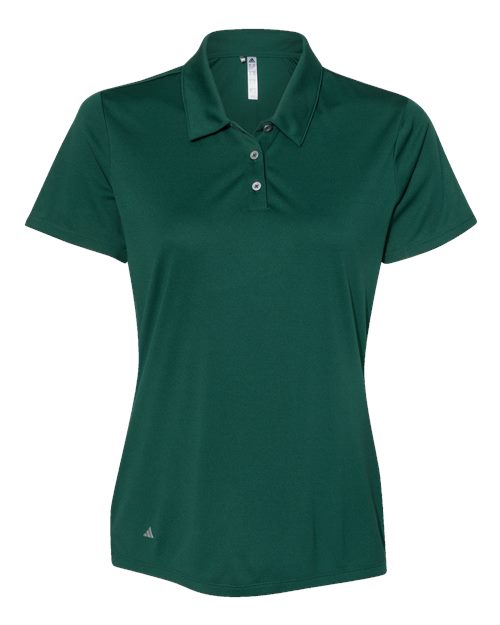 adidas A231 Women's Performance Polo - Collegiate Green - Front