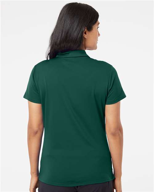 adidas A231 Women's Performance Polo - Collegiate Green - OnModelBack