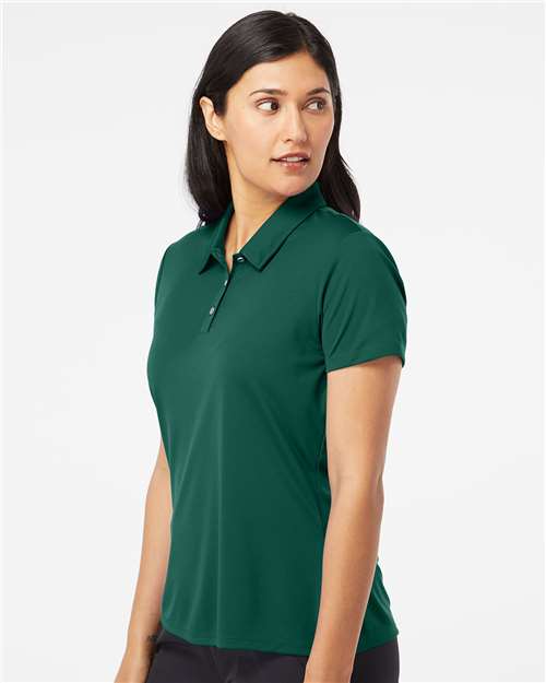 adidas A231 Women's Performance Polo - Collegiate Green - OnModelSide