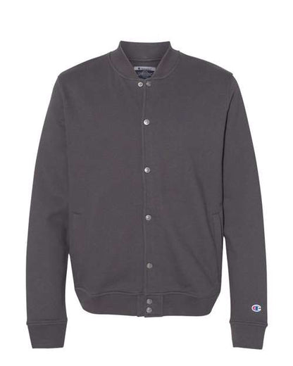 Champion CO100 Unisex Bomber Jacket - Charcoal Heather - Front