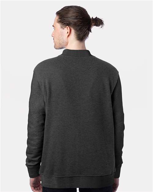 Champion CO100 Unisex Bomber Jacket - Charcoal Heather - OnModelBack