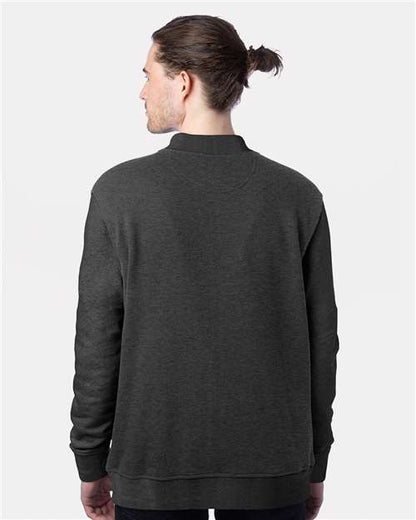 Champion CO100 Unisex Bomber Jacket - Charcoal Heather - OnModelBack