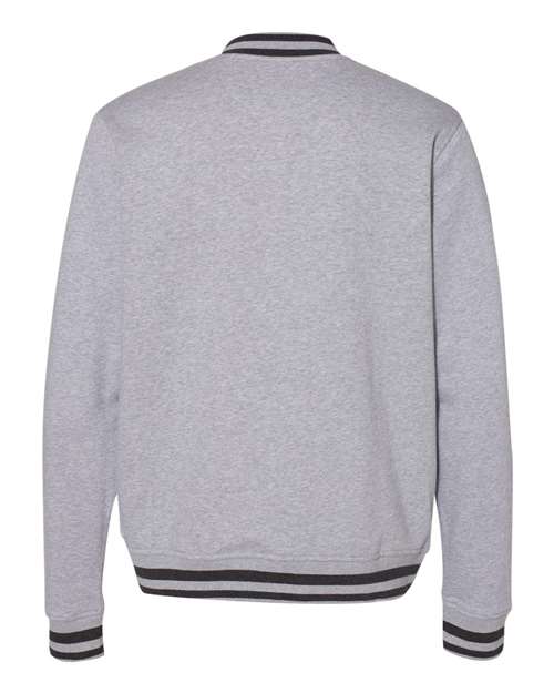 Champion CO100 Unisex Bomber Jacket - Oxford Grey/ Charcoal Heather - Back
