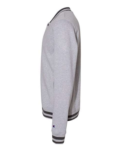 Champion CO100 Unisex Bomber Jacket - Oxford Grey/ Charcoal Heather - DirectSide