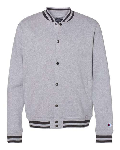 Champion CO100 Unisex Bomber Jacket - Oxford Grey/ Charcoal Heather - Front